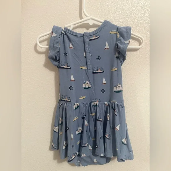 Kyte Baby Vintage Boats Twirl Bamboo Dress Size 12-18 Month - Picture 2 of 3